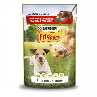 Kapsička FRISKIES pes Adult hovězí a brambor ve štávě 100g