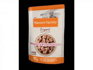 Kapsička Nature's Variety original pro kočky s hovězím a kuřetem 70g