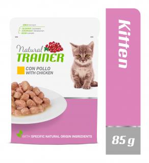 Kapsička Trainer Natural  CAT KITTEN&YOUNG kuře  85g