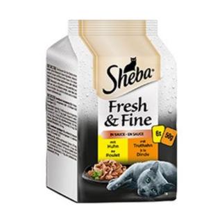 kapsičky Sheba Fresh&Fine mix hovězí a kuře 12x (6x50g)