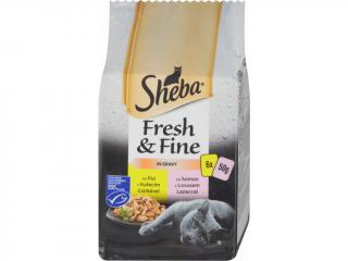 kapsičky Sheba Fresh&Fine mix kuře a losos 12x (6x50g)