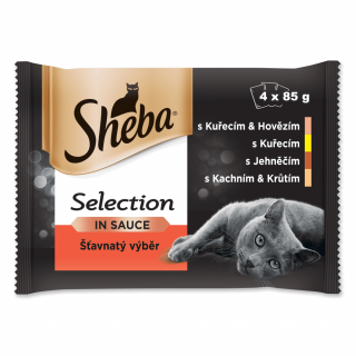 kapsičky Sheba Selection šťavnatý výběr 13x (4x85g)