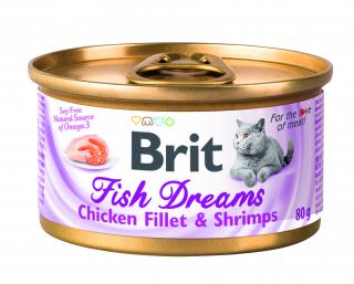 Konzerva Brit Fish Dreams Chicken fillet & Shrimps 80g
