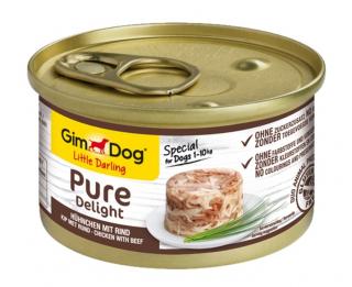 Konzerva Gimdog PURE DELIGHT kuře s hovězím 85 g
