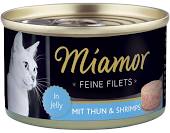Konzerva MIAMOR Feine Filets tuňák+krevety v omáčce 80g