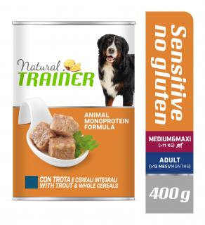 Konzerva Natural Trainer SENSITIVE Adult M&M Pstruh 400 g LT