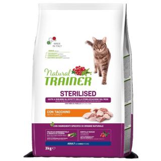 Natural Trainer Cat Sterilised krůtí maso 3 kg