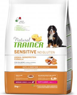 Natural Trainer Sensitive No Gluten Puppy & Junior M/M losos 3 kg