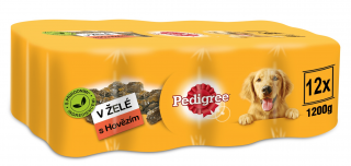 Pedigree konzerva s hovězím v želé 12x1,2kg