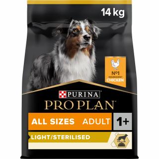 Pro Plan Dog Light/Sterilised Adult All Sizes kuře 14kg
