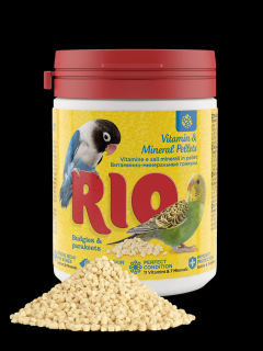 RIO vitaminové a minerální pelety pro andulky a střední papoušky 120 g