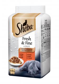 SHEBA MINI SHEBA Fresh & Fine Masový výběr 6pack 300g