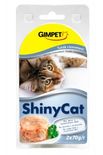 ShinyCat konzerva tuňák + krevety 2x70g