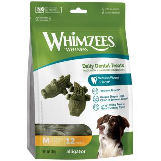 WHIMZEES Aligátor dentální pamlsek pro psy M (12-18kg) 12ks