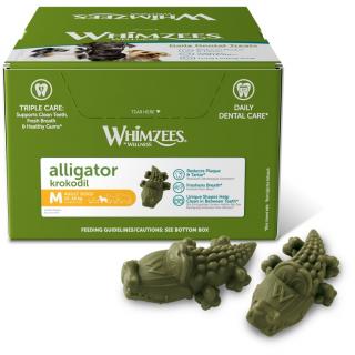 WHIMZEES Aligátor dentální pamlsek pro psy M (12-18kg) 65ks