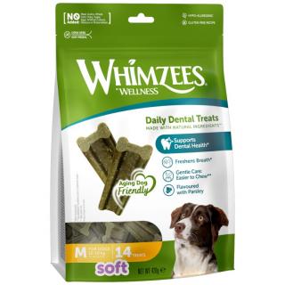WHIMZEES Soft dentální pamlsek pro psy M (12-18kg) 14ks
