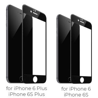 Černé ochranné tvrzené sklo pro iPhone 6 / 6S Hoco Shatterproof edges A1