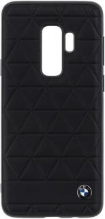 Černý obal BMW Hexagon Leather pro Samsung Galaxy S9