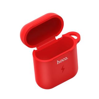 Červený obal Hoco AirPods CW22 pro Bezdrátové Dobíjení