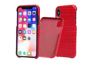 Červený obal pro iPhone X/XS Carastyle Shell Crocco