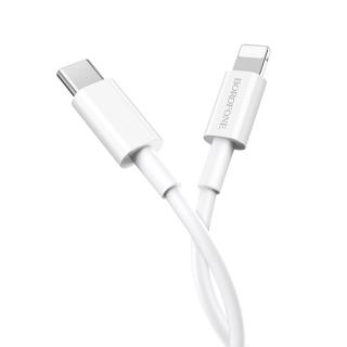 Datový a nabíjecí kabel USB-C / Lightning Borofone X36, bilý
