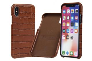 Hnědý obal pro iPhone XS MAX Carastyle Shell Cuoio Crocco