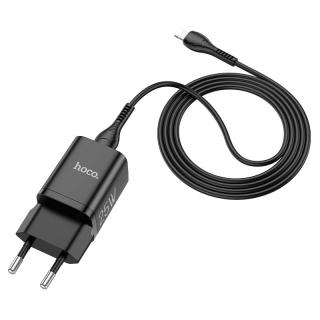 Nabíječka Hoco N19 Rigorous PD25W sada s kabelem (Type-C to iP)(EU) - černá