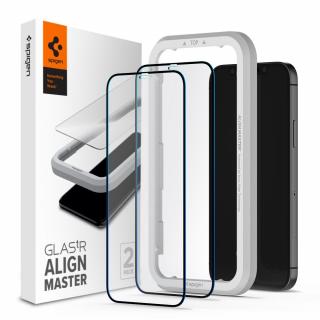 Ochranné sklo Hartowane Spigen Alm Glass FC 2-pack iPhone 12 Pro Max Black