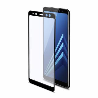 Ochranné tvrzené sklo CELLY 3D Glass pro Samsung Galaxy A8 Plus (2018), černé (sklo do hran displeje, anti blue-ray)