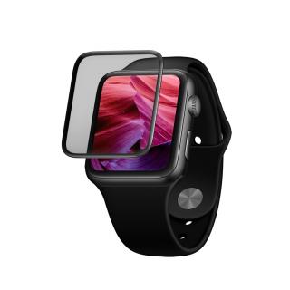 Ochranné tvrzené sklo FIXED 3D Full-Cover pro Apple Watch 44mm s aplikátorem, s lepením přes celý displej Černé