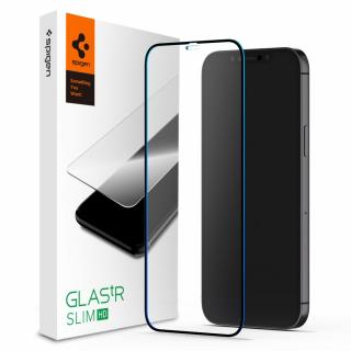 Ochranné tvrzené sklo na iPhone 12 Pro Max - Spigen, Glass FC Black