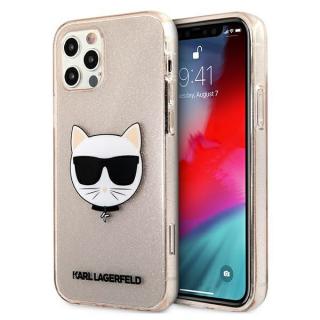 Ochranný zadní kryt Karl Lagerfeld pro iPhone 12 Pro Max - Choupette Head Glitter