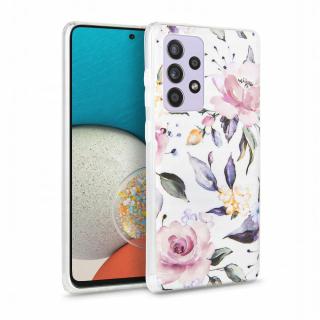 Ochranný zadní kryt Tech-protect Floral Galaxy A53 5G White