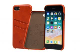 Oranžový obal pro iPhone 6 / 7 / 8 / SE (2020) Carastyle Shell Mandrarino Vacchetta