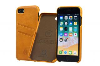 Oranžový obal pro iPhone 6 / 7 / 8 / SE (2020) Carastyle Shell Sole Vacchetta
