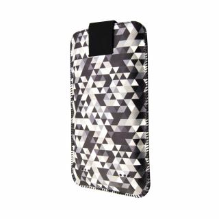 Pouzdro FIXED Soft Slim se zavíráním, PU kůže, velikost 3XL, motiv Dark Triangles