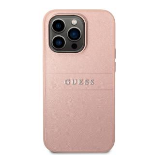Pouzdro Guess PU Leather Saffiano iPhone 14 Pro Max růžové
