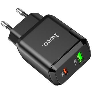 Rychlá nabíječka do sítě - Hoco, N5 Favor PD20W+QC3.0(EU)
