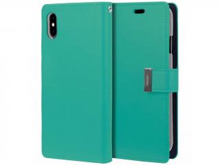 Tyrkysové flipové pouzdro Mercury Rich Diary Wallet pro iPhone 11 PRO MAX