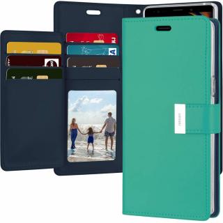 Tyrkysové flipové pouzdro Mercury Rich Diary Wallet pro Samsung Galaxy S10 Plus