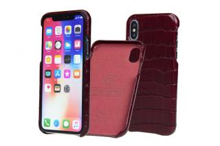 Vínový obal pro iPhone X / XS Carastyle Bordeaux Crocco