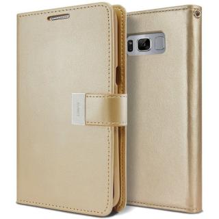 Zlaté flipové pouzdro Mercury Rich Diary Wallet pro Samsung Galaxy A70