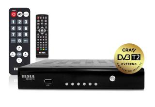 TESLA SENIOR T2, DVB-T2 přijímač,H.265 (HEVC), DVB-T2 ověřeno  Dárek + Tempish reflexní páska