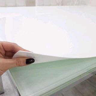 Ubrus na stůl z měkkého skla 100,5x185,5 cm Ubrus: Lesklá bílá fólie
