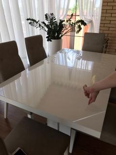 Ubrus na stůl z měkkého skla 123x91 cm Ubrus: Průhledná lesklá folie