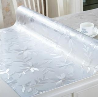Ubrus na stůl z měkkého skla 140x65 cm Ubrus: Fólie se vzorem květin