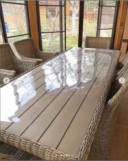 Ubrus na stůl z měkkého skla 210x75 cm Ubrus: Průhledná lesklá folie