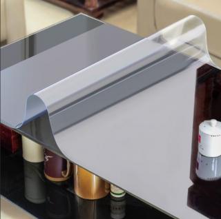 Ubrus na stůl z měkkého skla 35x70 cm Ubrus: Průhledná lesklá folie
