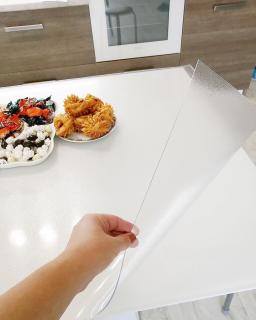 Ubrus na stůl z měkkého skla 50x240,5 cm Ubrus: Folie s texturovaným povrchem