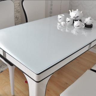 Ubrus na stůl z měkkého skla 55x100 cm Ubrus: Lesklá bílá fólie